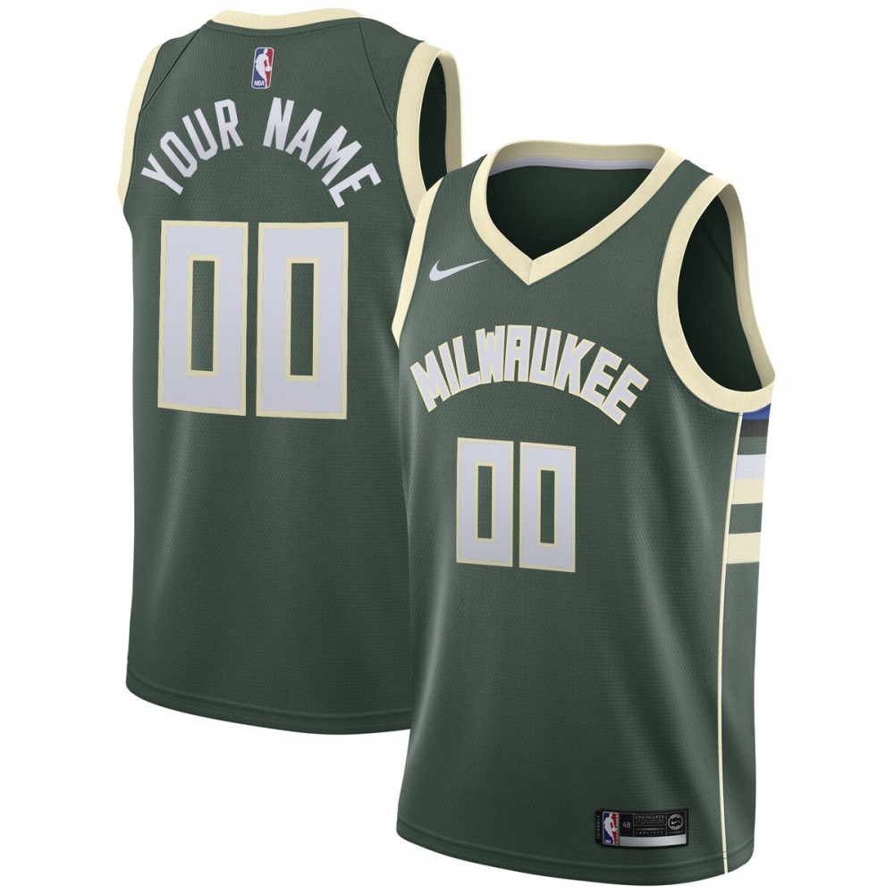Milwaukee Bucks Swingman Custom Jersey Green - Icon Edition-Pro Kit Vault | Brand New 26/27 Sports Jerseys